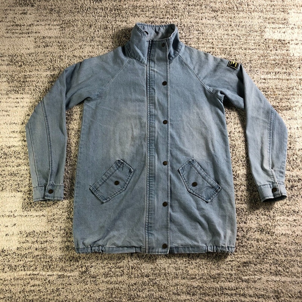 Zaful Jean Jacket‎ Women's Large Blue Denim Commanding Officer Gooby K-S Patrol